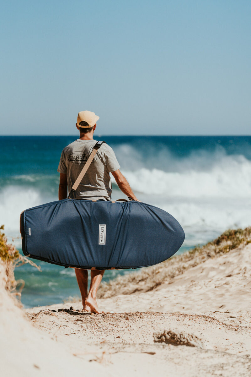 foilboard, hydrofoil, larry foiler, board bag, board cover, foil surfing, wing foil, recycled, canvas, heavy duty, travel bag, foilboarding, lfsupply, adventure series